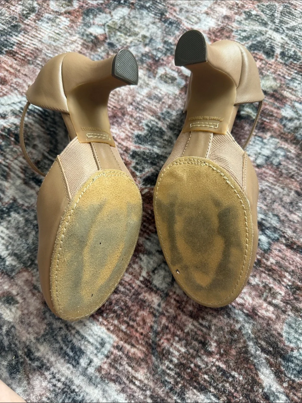 Bloch T-Strap Ankle Strap Heels in Tan